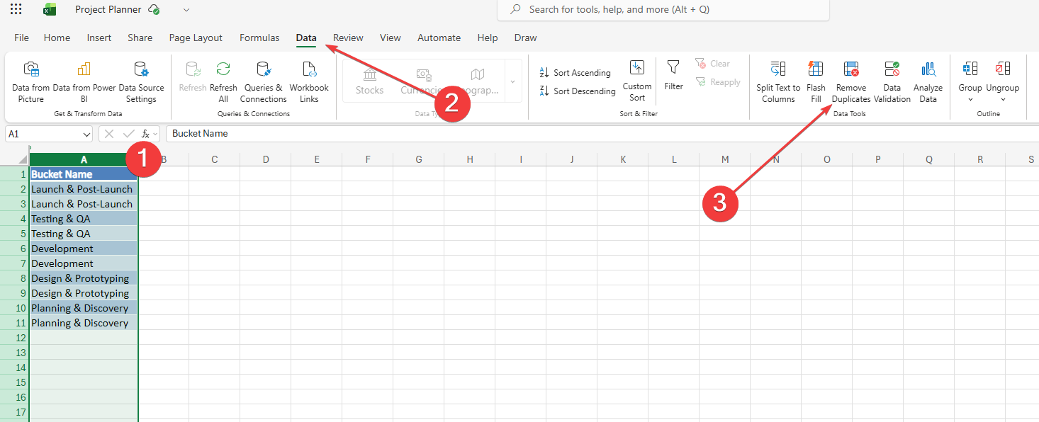 remove duplicates