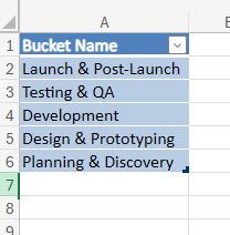 bucket table 4