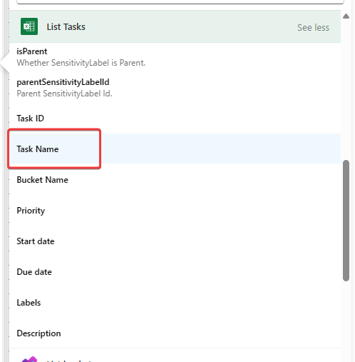task name